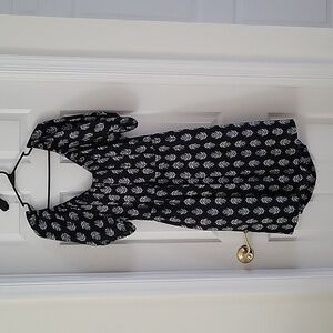 Old Navy Womens Puff Sleeve Tie Back Cut Out Mini Swing Dress